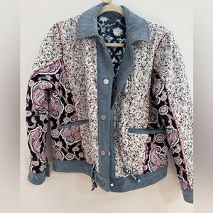 Blank NYC reversible quilted and denim jacket